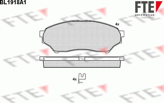 FTE 9011041 - Kit pastiglie freno, Freno a disco www.autoricambit.com