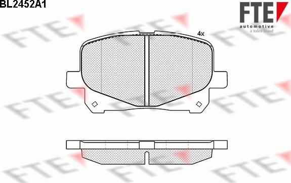 FTE 9011050 - Kit pastiglie freno, Freno a disco www.autoricambit.com