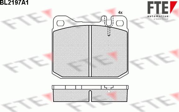 FTE BL2197A1 - Kit pastiglie freno, Freno a disco www.autoricambit.com