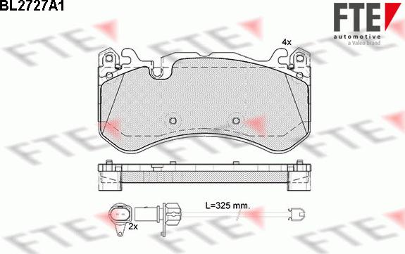 FTE 9011071 - Kit pastiglie freno, Freno a disco www.autoricambit.com