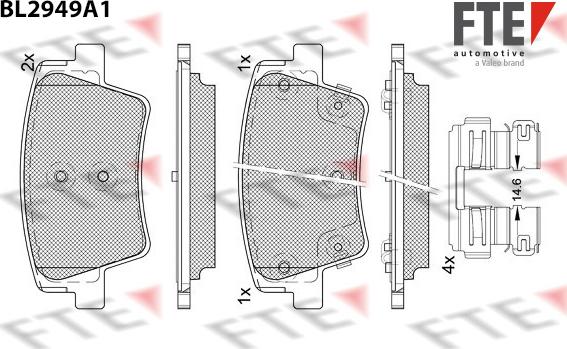 FTE BL2949A1 - Kit pastiglie freno, Freno a disco www.autoricambit.com