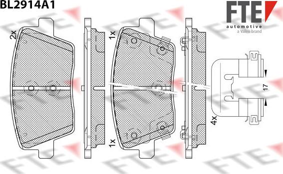 FTE 9011156 - Kit pastiglie freno, Freno a disco www.autoricambit.com