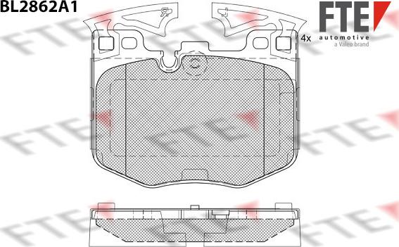 FTE BL2862A1 - Kit pastiglie freno, Freno a disco www.autoricambit.com