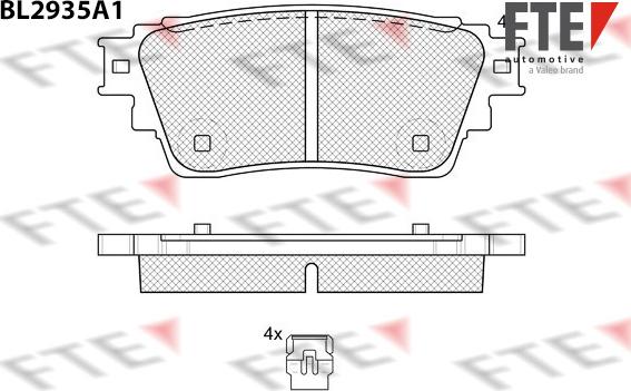 FTE 9011179 - Kit pastiglie freno, Freno a disco www.autoricambit.com