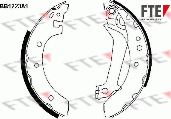 FTE 9100047 - Kit freno, freni a tamburo www.autoricambit.com