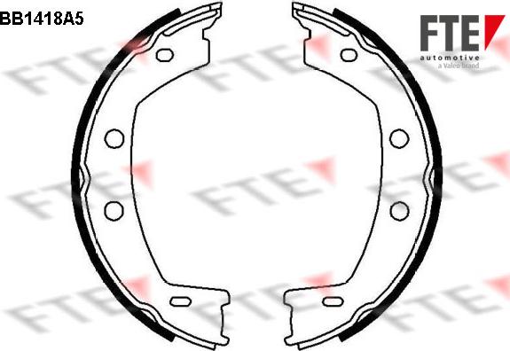 FTE 9100146 - Kit ganasce, Freno stazionamento www.autoricambit.com