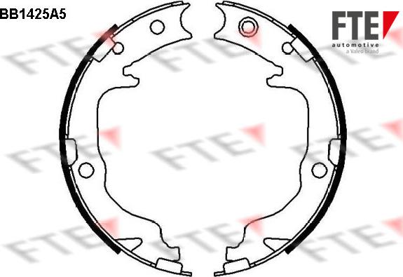 FTE 9100153 - Kit ganasce, Freno stazionamento www.autoricambit.com