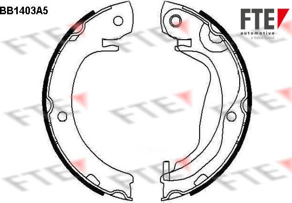 FTE 9100137 - Kit ganasce, Freno stazionamento www.autoricambit.com