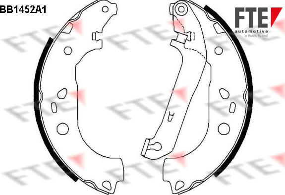 FTE 9100174 - Kit freno, freni a tamburo www.autoricambit.com