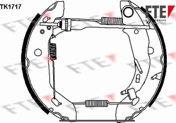 FTE TK1717 - Kit freno, freni a tamburo www.autoricambit.com