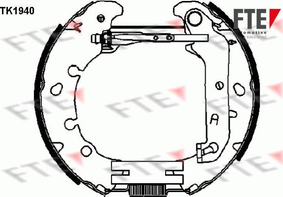 FTE TK1940 - Kit freno, freni a tamburo www.autoricambit.com
