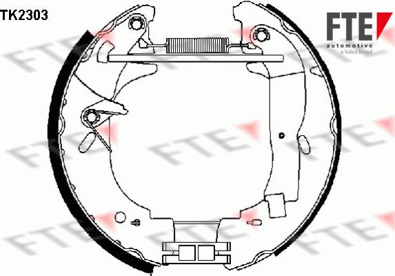 FTE 9110025 - Kit freno, freni a tamburo www.autoricambit.com