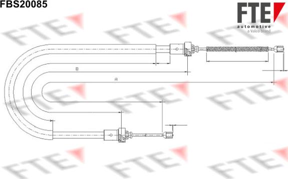 FTE 9250593 - Cavo comando, Freno stazionamento www.autoricambit.com