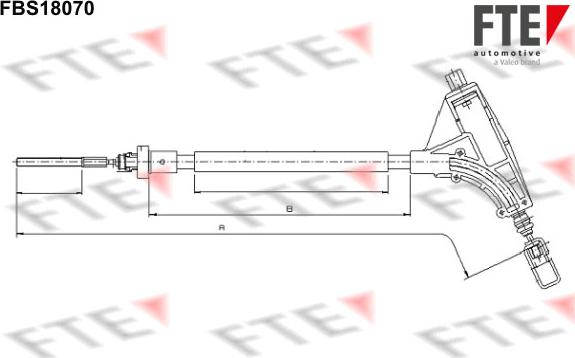 FTE 9250531 - Cavo comando, Freno stazionamento www.autoricambit.com