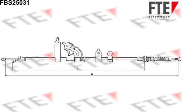 FTE 9250620 - Cavo comando, Freno stazionamento www.autoricambit.com