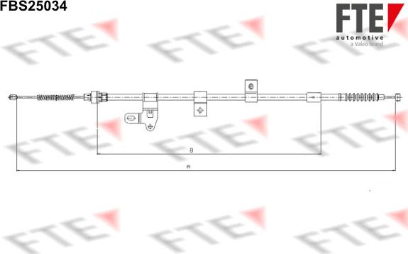 FTE FBS25034 - Cavo comando, Freno stazionamento www.autoricambit.com