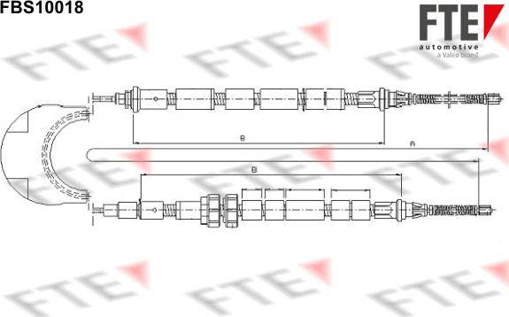 FTE 9250673 - Cavo comando, Freno stazionamento www.autoricambit.com