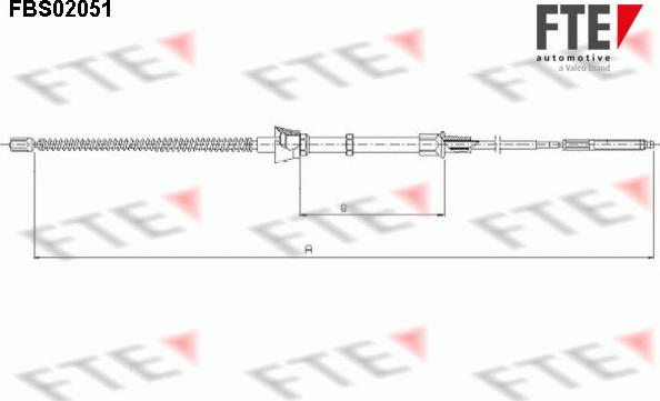 FTE 9250054 - Cavo comando, Freno stazionamento www.autoricambit.com