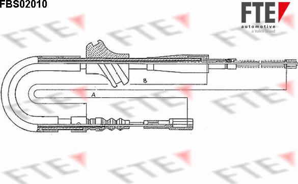 FTE 9250003 - Cavo comando, Freno stazionamento www.autoricambit.com