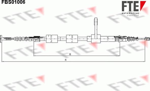 FTE 9250002 - Cavo comando, Freno stazionamento www.autoricambit.com