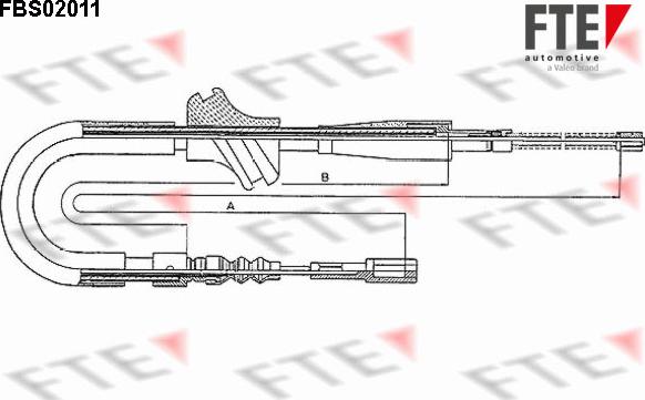 FTE 9250014 - Cavo comando, Freno stazionamento www.autoricambit.com