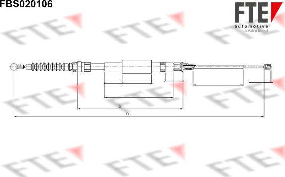 FTE 9250010 - Cavo comando, Freno stazionamento www.autoricambit.com