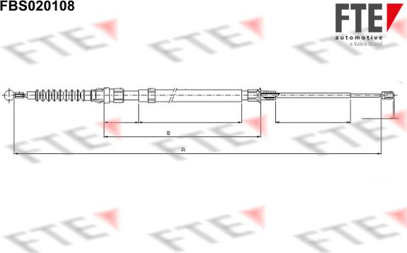 FTE FBS020108 - Cavo comando, Freno stazionamento www.autoricambit.com