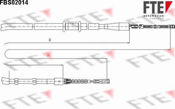 FTE 9250030 - Cavo comando, Freno stazionamento www.autoricambit.com