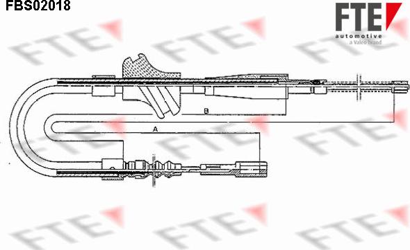 FTE FBS02018 - Cavo comando, Freno stazionamento www.autoricambit.com