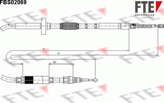 FTE 9250070 - Cavo comando, Freno stazionamento www.autoricambit.com