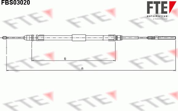 FTE 9250109 - Cavo comando, Freno stazionamento www.autoricambit.com