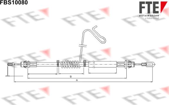 FTE 9250371 - Cavo comando, Freno stazionamento www.autoricambit.com