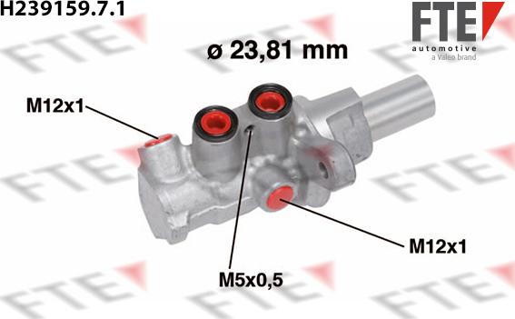 FTE H239159.7.1 - Cilindro maestro del freno www.autoricambit.com