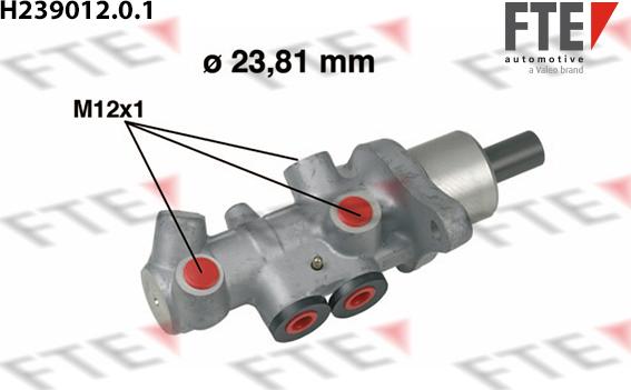 FTE H239012.0.1 - Cilindro maestro del freno www.autoricambit.com