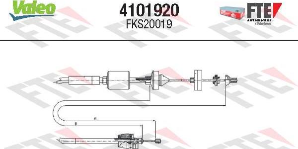 FTE 4101920 - Cavo comando, Comando frizione www.autoricambit.com