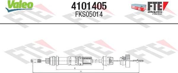 FTE 4101405 - Cavo comando, Comando frizione www.autoricambit.com