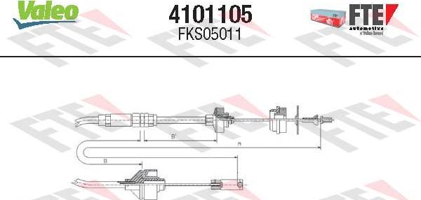 FTE 4101105 - Cavo comando, Comando frizione www.autoricambit.com