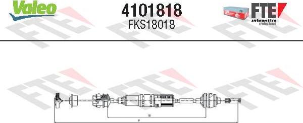 FTE 4101818 - Cavo comando, Comando frizione www.autoricambit.com