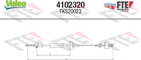 FTE 4102320 - Cavo comando, Comando frizione www.autoricambit.com