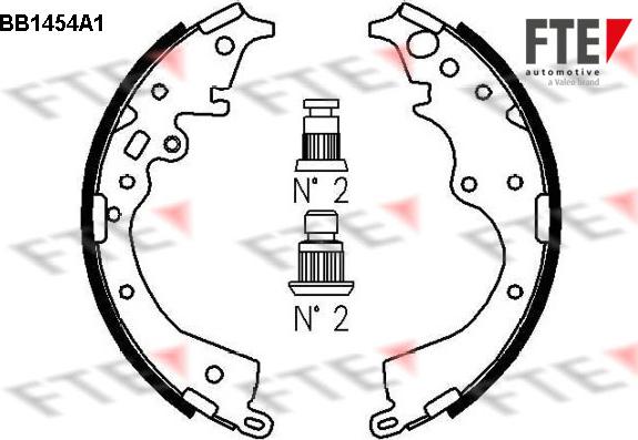 FTE BB1454A1 - Kit freno, freni a tamburo www.autoricambit.com