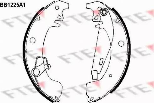 FTE BB1225A1 - Kit freno, freni a tamburo www.autoricambit.com