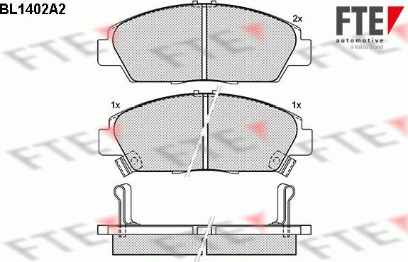 FTE BL1402A2 - Kit pastiglie freno, Freno a disco www.autoricambit.com