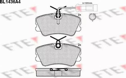 FTE BL1436A4 - Kit pastiglie freno, Freno a disco www.autoricambit.com