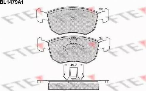 FTE BL1479A1 - Kit pastiglie freno, Freno a disco www.autoricambit.com