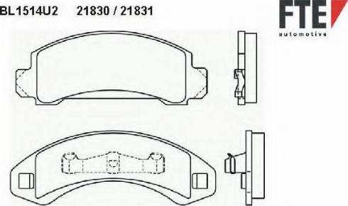 FTE BL1514U2 - Kit pastiglie freno, Freno a disco www.autoricambit.com