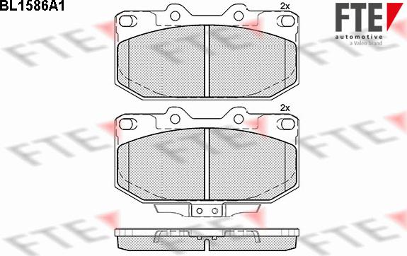 FTE BL1586A1 - Kit pastiglie freno, Freno a disco www.autoricambit.com