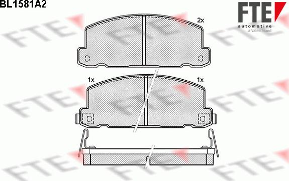 FTE BL1581A2 - Kit pastiglie freno, Freno a disco www.autoricambit.com