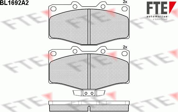 FTE BL1692A2 - Kit pastiglie freno, Freno a disco www.autoricambit.com