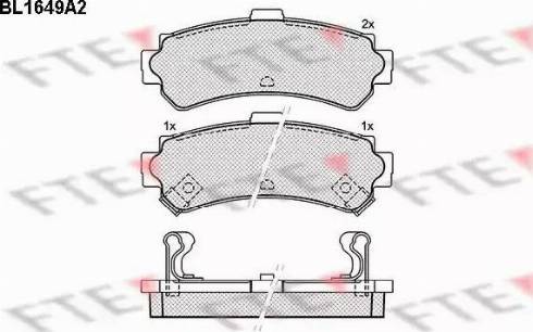 FTE BL1649A2 - Kit pastiglie freno, Freno a disco www.autoricambit.com