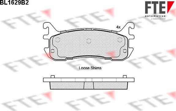 FTE BL1629B2 - Kit pastiglie freno, Freno a disco www.autoricambit.com